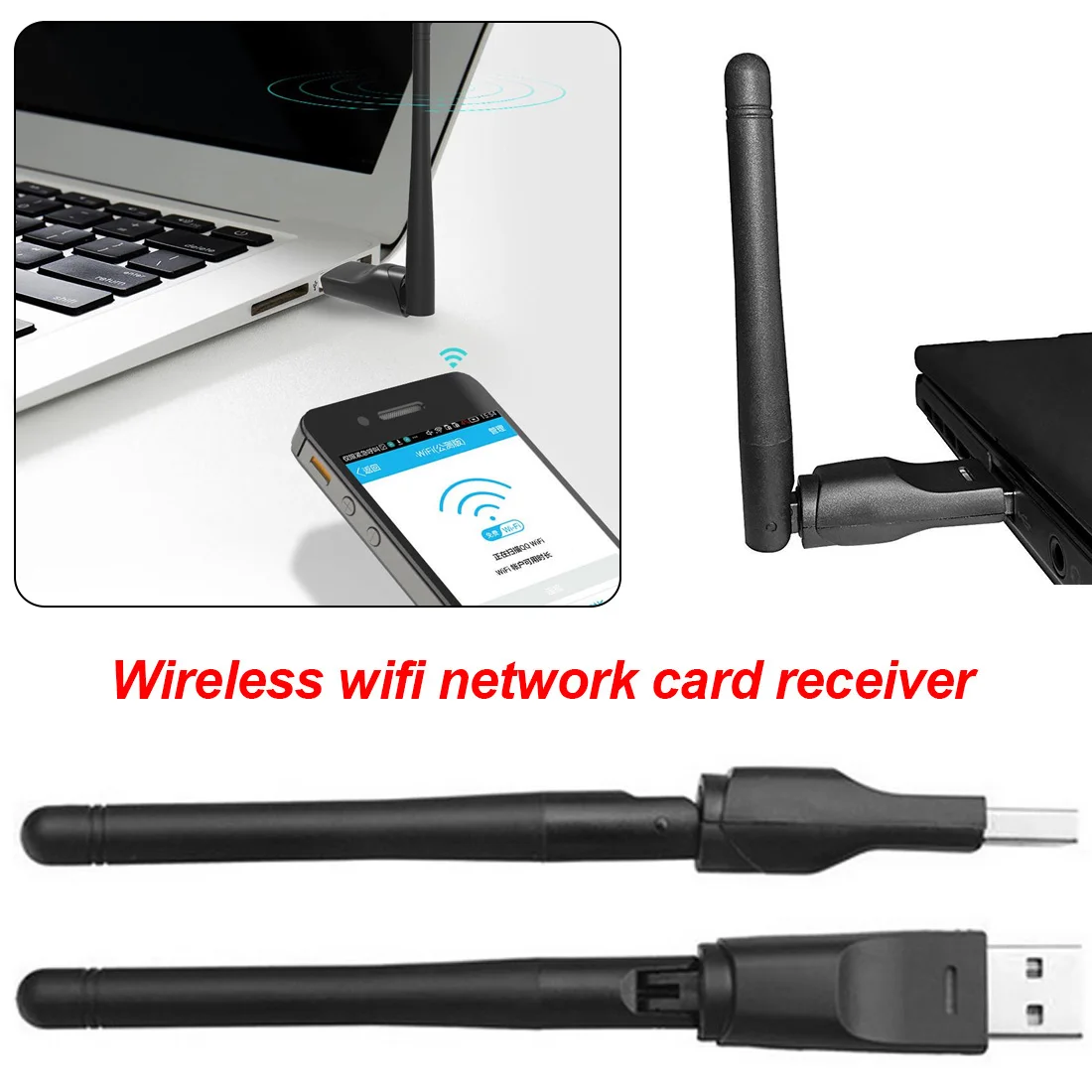 

RT5370 Mini Wireless Wifi Adapter 150 Mbps 20dBm Antenna USB Wifi Receiver Network Card 802.11b/n/g High Speed Wifi Adapter