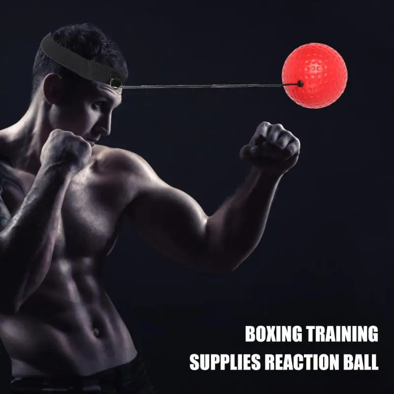 Голова боксерская груша Reflex улучшает давление отклика скорость мяч оборудование для бокса тайский упражнения по боксу(красный шар