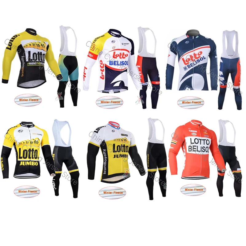 

LOTTO cycling jersey long sleeve 2019 MTB pro team winter Thermal Fleece cycling clothing Set Maillot Ropa Ciclismo Hombre B17