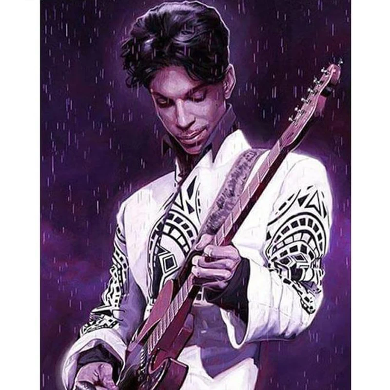 

Full Square round Picture Diamond Embroidery Purple Rain - Princ Diamond Painting Rhinestone Cross Stitch Paintings Home Decor