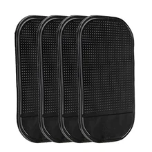 4 PCs Black Magic Sticky Pad Anti Slip Mat Car Dashboard for Cell Phone
