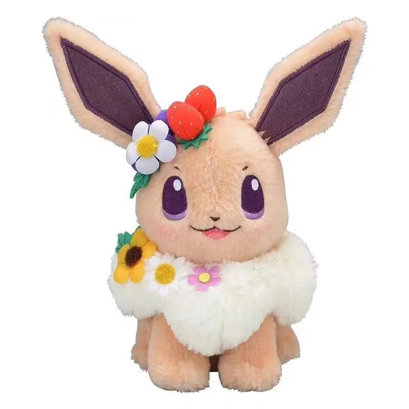 Новая аутентичная японская аниме игра 2 шт Пикачу и Eievui Пасхальная Eevee плюшевая кукла мягкая игрушка ограниченная плюшевая кукла игрушка - Цвет: Розовый