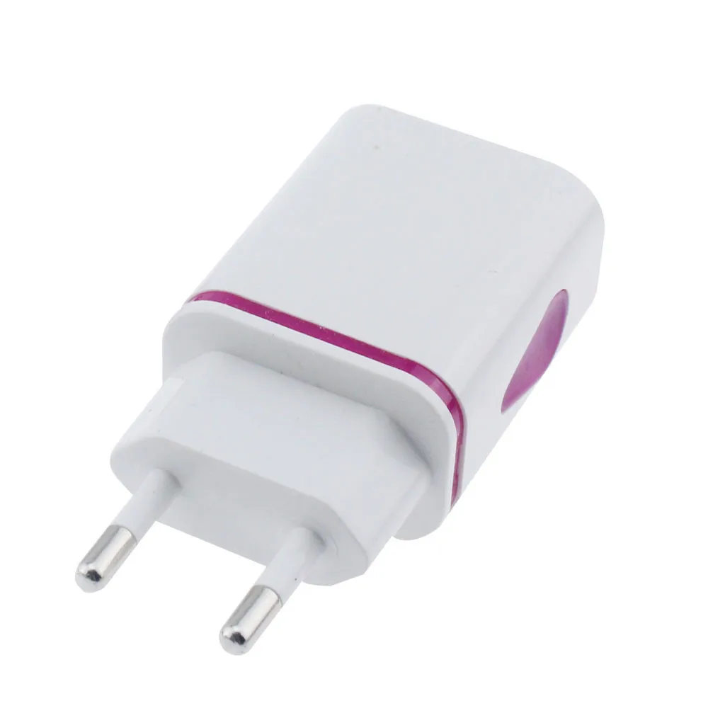 2A светодиодный двойной USB телефон Зарядное устройство адаптер ЕС США Plug быстрая зарядка USB c стены дорожные АС разъемы для Зарядное устройство адаптер для iPhone 7/7Plus