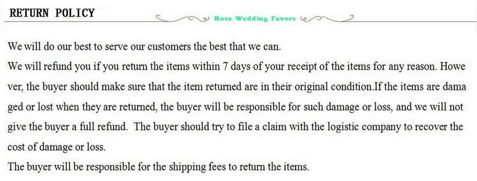 Return Policy 2