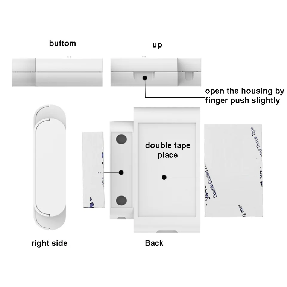 Беспроводной датчик двери и окна Qolelarm house 433 МГц детектор для домашней охранной - Фото №1
