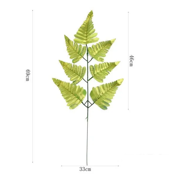 Золотые искусственные растения черепаха лист железная елка клен Рождество свадебное украшение фон Шелковый цветок листья растения искусственная листва - Цвет: F