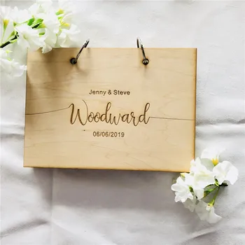 

Custom Wood Wedding Guestbook Lettering Sign Book Personalised Wooden Wedding Gift Supplies