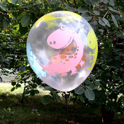 12 inch big clear transparent dinosaur balloons colors children kids party supplies boys Birthday Party Decoration 7