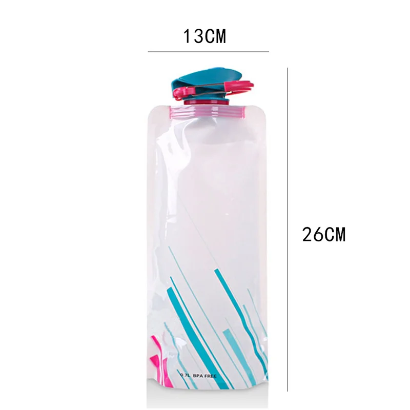 Многоразовая Спортивная бутылка для воды, портативная складная бутылка для воды, 700 м, Спортивная пластиковая бутылка для воды, 3 цвета