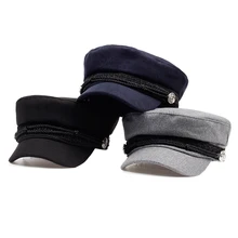 Новинка года; стильный осенне-зимний берет унисекс; однотонные береты; модная шерстяная шапка высокого качества; теплый берет; шапка; Повседневная Шапка;