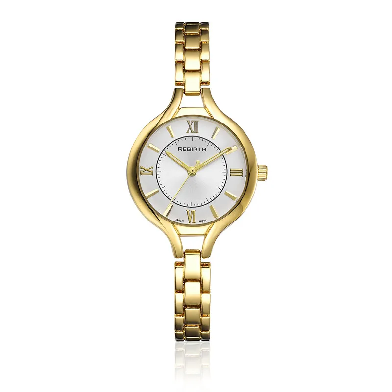 

relojes mujer 2017 REBIRTH fashion brand Watches for women Stainless steel Bracelet Quartz watch Woman Ladies Watches Clock gift