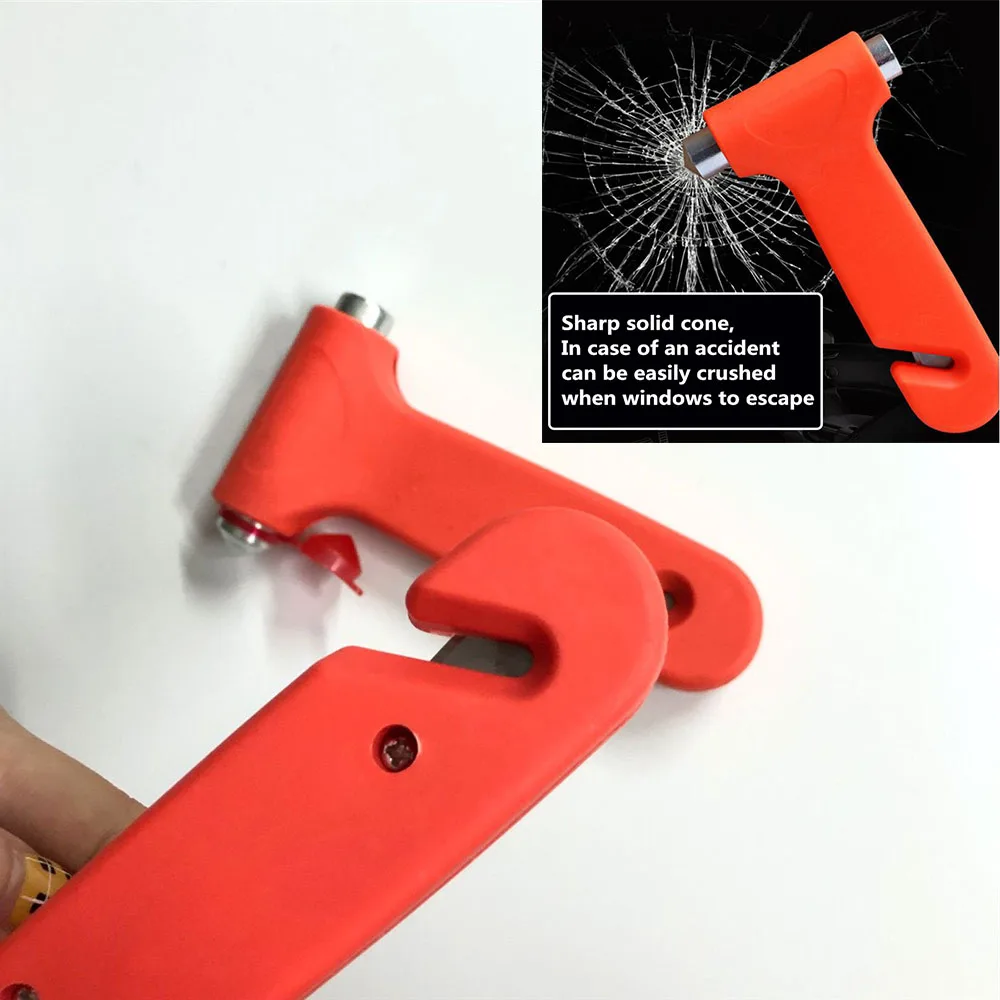2 in 1 Car Emergency Safety Escape Hammer Glass Window Breaker Belt