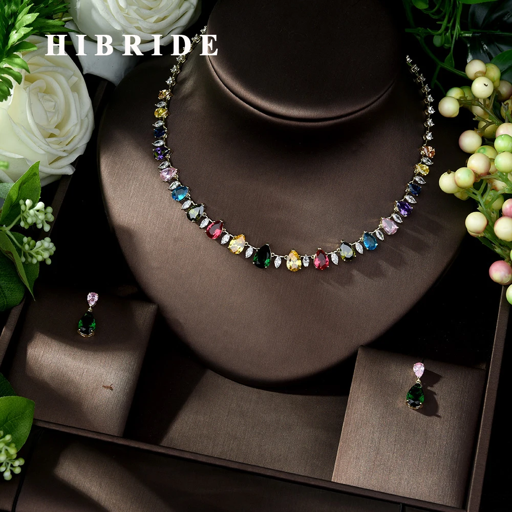 Hiневесты Роскошные блестящие капли воды кубического циркония ювелирные ...