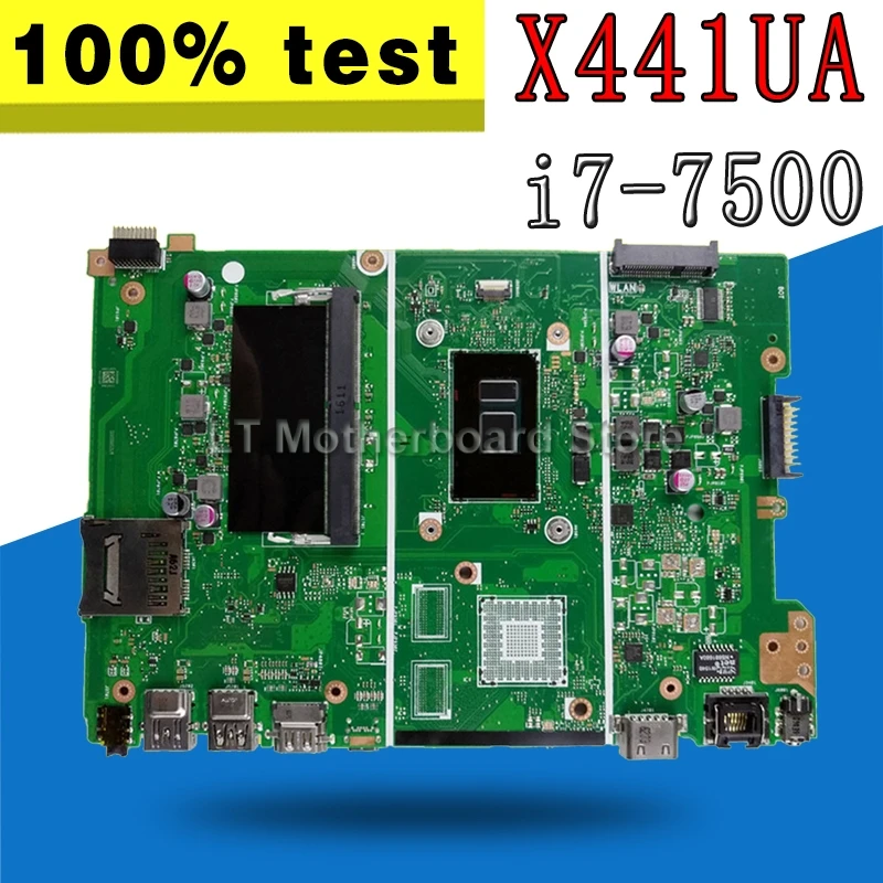 X441UA материнская плата с 4G RAM i7-7500 для For Asus X441UV X441U F441U A441U X441UR ноутбука тест 100% ОК |