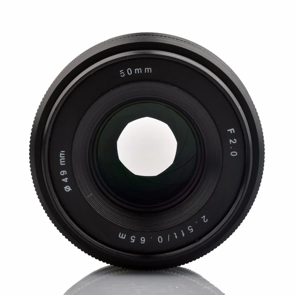 Lightdow 50 мм F2.0-F22 Prime фиксированный ручной фокус объектив для sony E-Mount Cannon Nikon Olympus M4/3 Fujifilm беззеркальных камер