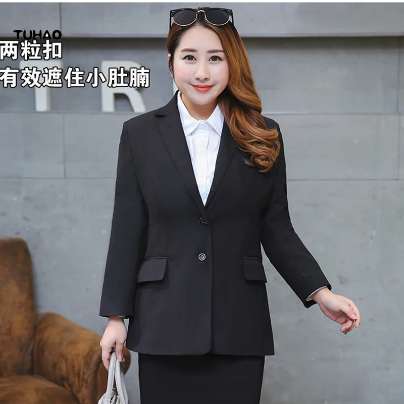 TUHAO деловые костюмы размера плюс 10xl 8XL 6XL 5XL 4XL Женская куртка весенний женский