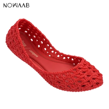 

Melissa Campana Crochet 2019 Women Flat Sandals Brand Melissa Shoes For Women Jelly Sandals Female Jelly Shoes