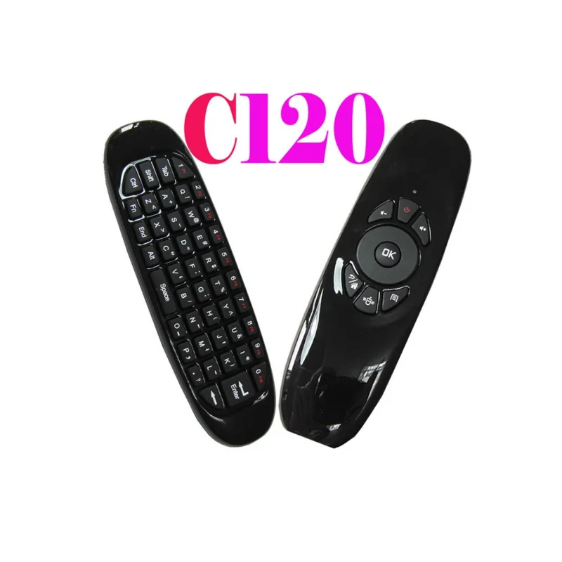 6 оси гироскопа C120 Fly Air Мышь Беспроводной пульт для телевизора 2,4G Перезаряжаемые пульт дистанционного управления для Android, Linux, Windows, Mac