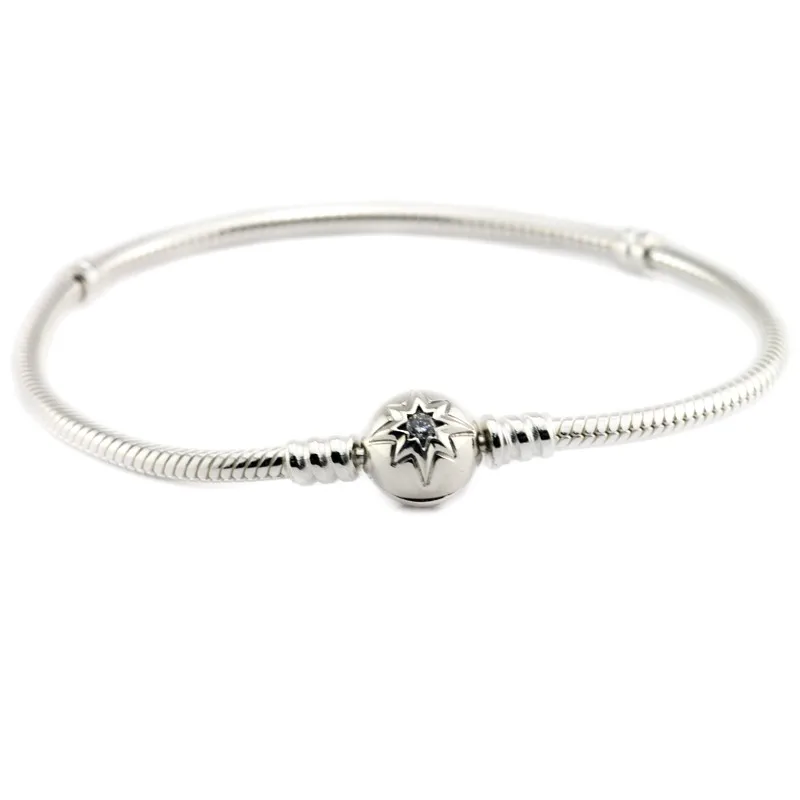 

CKK Bracelet 100% 925 Sterling Silver Starry Sky Clasp Bracelets Bangles Europe Fashion Bracelets for Women Girl DIY Jewelry