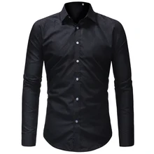 Бренд г. модные мужские рубашки с длинными рукавами Топы Классический Однотонная одежда мужская одежда Рубашки Slim Для мужчин рубашка XXXL