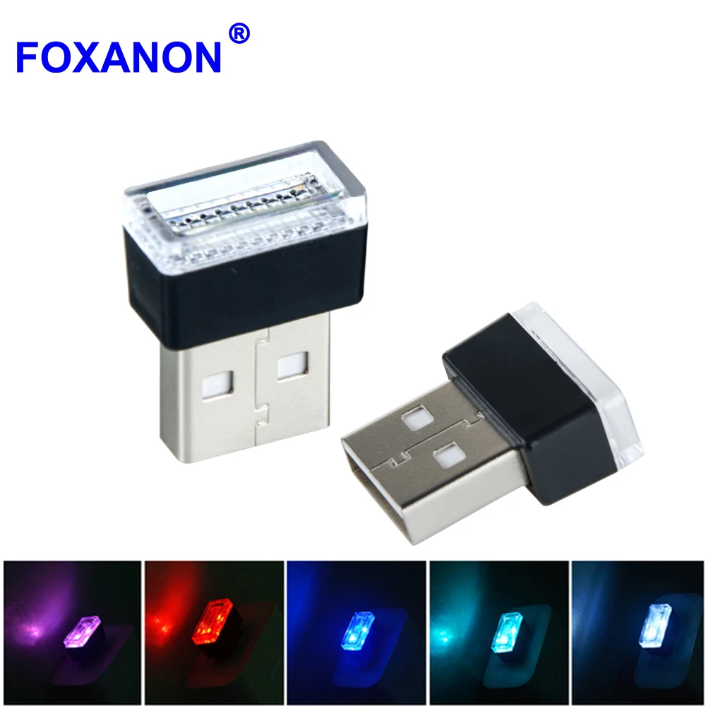 Светодиодный ночник Foxanon мини USB портативный 5 В книжный светильник s белая RGB