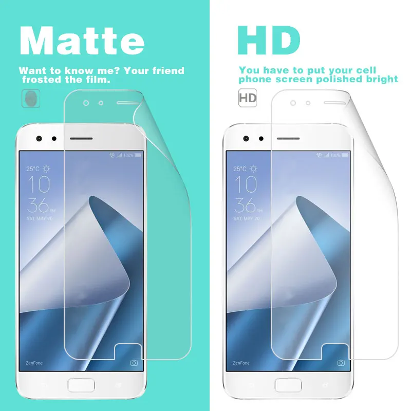 

Screen Protector HD Clear Glossy Film For Asus Zenfone 4 ZE554KL 5.5 in Matte Film of Anti-Glare LCD panel guard + cloth