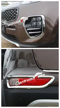 

Chrome Front + Rear Fog Light Lamp Cover Trim 4pcs For Kia Sportage 2016 2017
