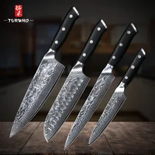 TURWHO 4 шт. набор кухонных ножей Pro 67 слоев японской дамасской стали шеф-повара сантоку нож для нарезки нож G10 Ручка кухонные инструменты