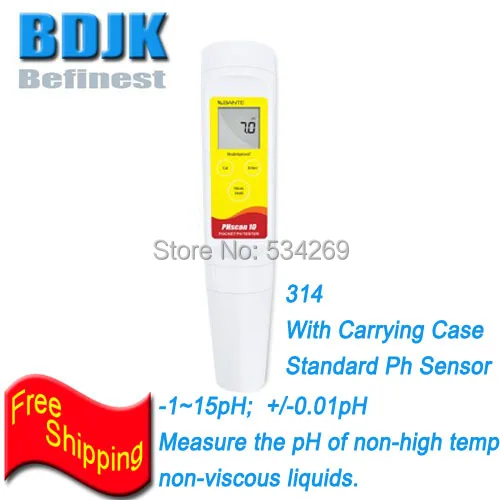 Waterproof Ph Tester Carrying Case -1~15pH Accuracy 0.01pH Portable PH Meters Measuring Ph of Non-Viscous/Non-high Temp. Liquids