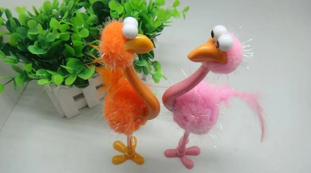 Корейская шариковая ручка с рисунком страуса канцелярский призовой подарок kawaii