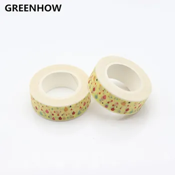 

GREENHOW Colorful Raindrop Scrapbook School Tools Simbolos Masking Tape Washi Tape 2216