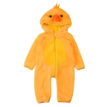 

Toddler Newborn Baby Boys Girls Animal Little Cute DuckCartoon Flannel Hooded Rompers Outfits Clothes Sep 14