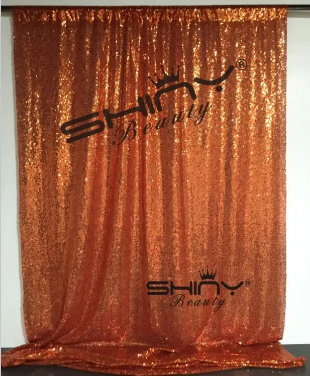 ShinyBeauty 20x10 футов бронзовые занавески для гостиной, фон с блестками, свадебные фото стенды, вечерние фоновые фотографии с блестками - Цвет: Orange