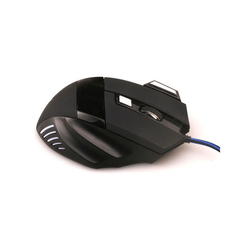 MIYOWALO профессиональная Проводная игровая мышь 7 кнопок 5500 dpi светодиодный оптический USB компьютерная мышь для ноутбука - Цвет: Black