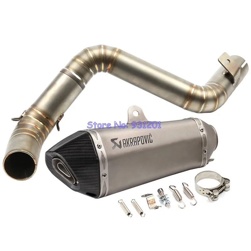 Мотоцикл Akrapovic глушитель выхлопной трубы для KTM Duke 125 200 390 подключение средней с