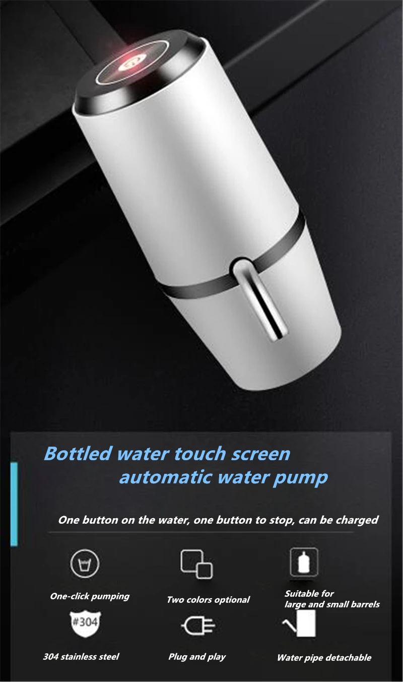 Двойной насос зарядка через usb диспенсер для бутылках автоматического водяной насос Touch Электрический водяной Давление Офис