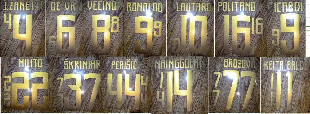 18 19 сувенирное издание J.ZANETTI DE VRIJ VECINO ICARDI ronald LAUTARO KEITA BALDO naingголан политано нашивка