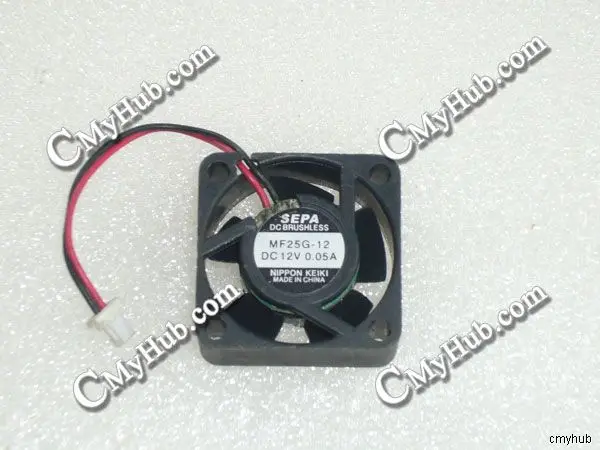 Подлинный для SEPA MF25G-12 DC12V 0.05A 2-контактный 2-проводной 2. 0 25X25X10MM охлаждающий