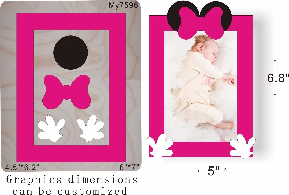 

Mouse head photo frame wood moulds die cut accessories wooden die Regola Acciaio Die Misura (MY )