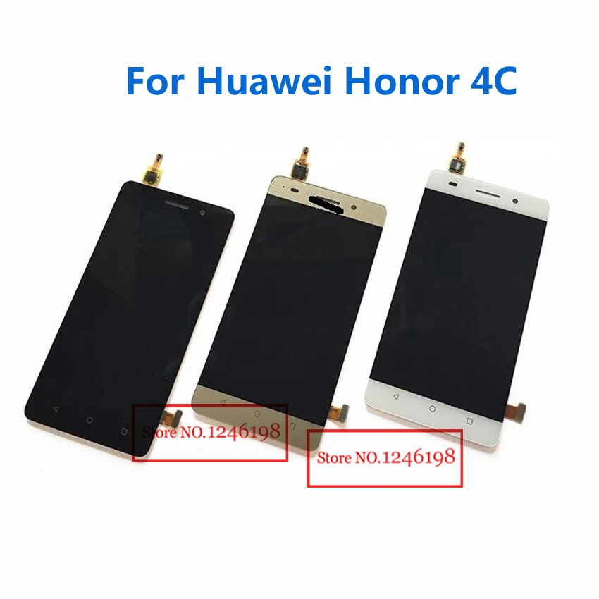 White Black Gold Full LCD Display Touch Screen Digitizer Assembly For Huawei Honor 4C Replacement Parts