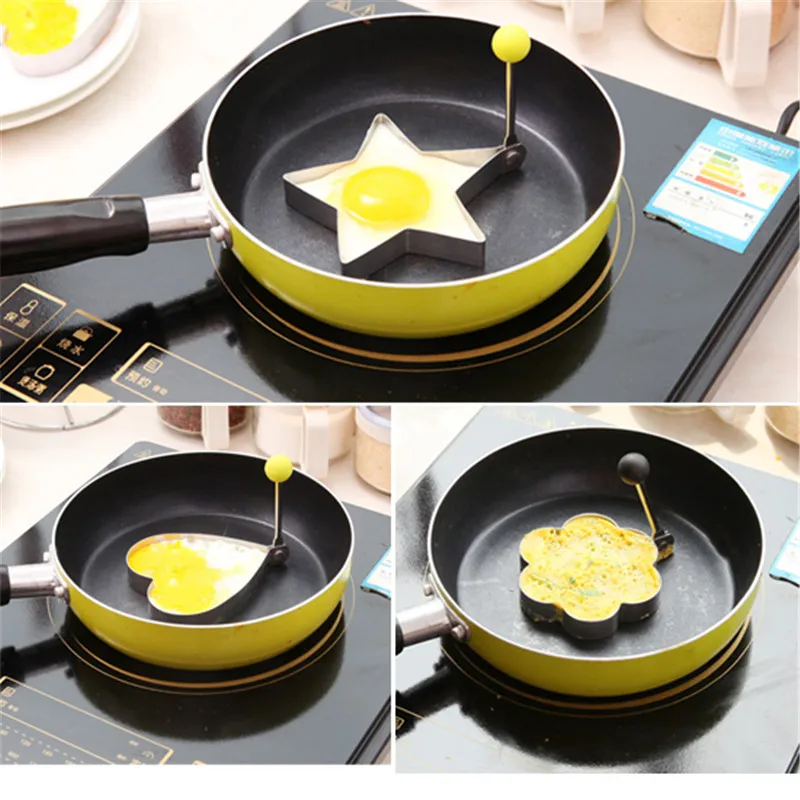 4pcs/lot Stainless Steel Omelette Mould Device Love Surprise Eggs Ring