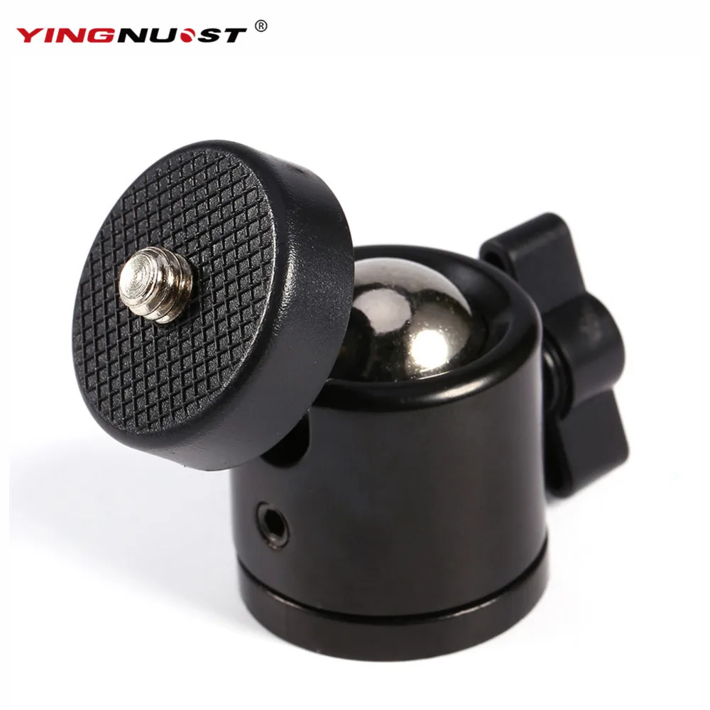 

YINGNUOST Black Color 360 Degree Mini Tripod Ball Head Ballhead 1/4"Screw Mount Stand DSLR DV Camera DSLR Camera Accessories