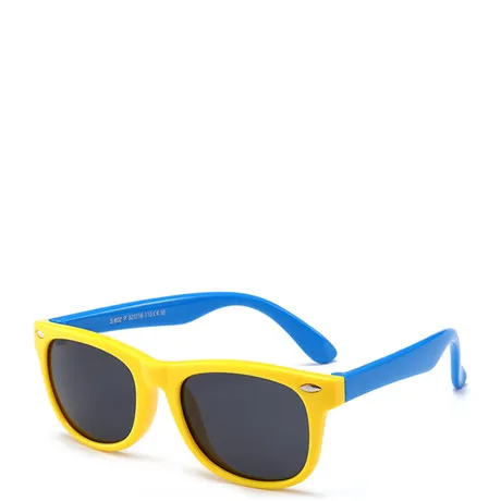 ASUOP новые силиконовые поляризованные детские солнцезащитные очки UV400 квадратные мужские и женские детские очки Брендовые дизайнерские мягкие солнцезащитные очки - Цвет линз: C14