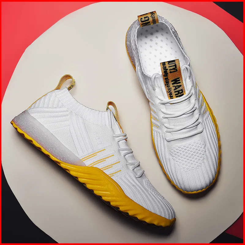 

JUNSRM jelly sole Sneakers Men Shoes Breathable mesh running shoes Casual Shoes Men zapatillas hombre Men Shoes tenis masculino