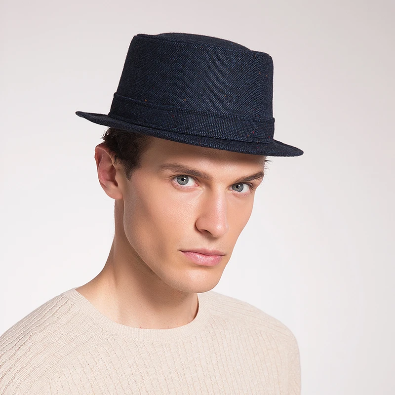 Sedancasesa Новая мода Осень Зима Британский стиль ретро досуг шляпа Джокер шерсть фетр человек широкие шляпы с большими полями для мужчин