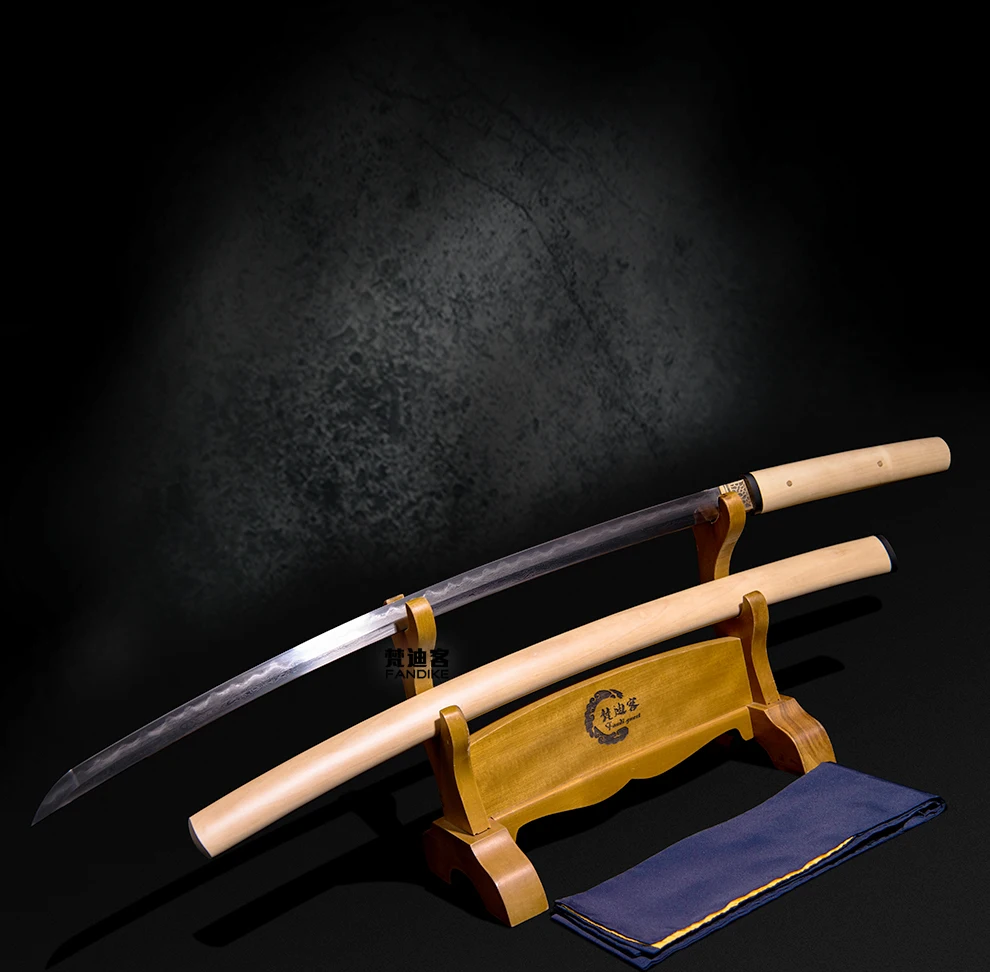Обкладка глиной закаленные японский самурайский меч катана сложенный 15 раз 1095 углеродистая сталь Tsuba углеродистая сталь японский самурай