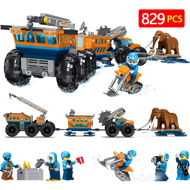 

New Technic Arctic Exploration Mobile Base Building Block Compatible LegoING City Sets Adventure Bricks Toys Children Gift