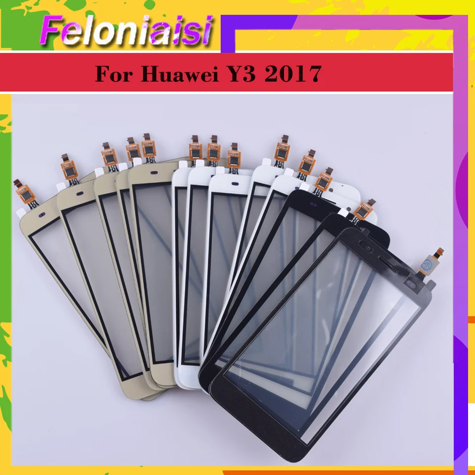 10Pcs/lot New 5.0&quotFor Huawei Y3 2017 CRO-U00 CRO-L02 CRO-L22 Touch Screen TouchPanel Sensor Digitizer Front Glass Touchscreen |