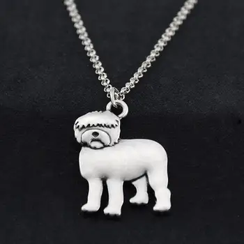 

Retro Hippie Old English sheepdog Maxi Necklace Boho Dogs Chain Anime Best Friend Gift Necklaces For Women Men Jewelry Chocker
