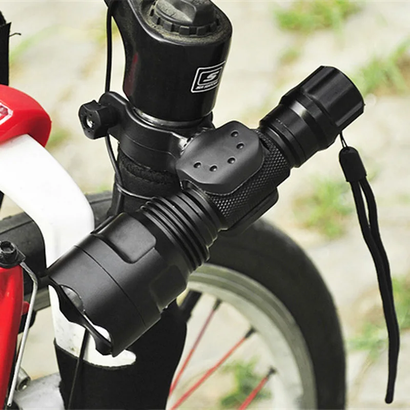 HOT Universal Bike Flashlight LED Torch Mount Clip 360 Degree Rotation Cycling Clip Clamp Bicycle Light Holder NDS66
